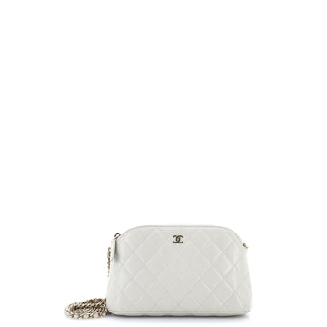 Chanel Cc Dome Zip Clutch With Chain