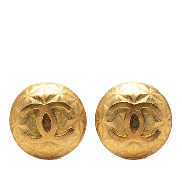 Chanel Cc Logo Round Circle Earrings