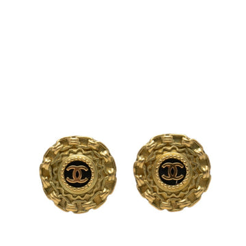 Chanel Cc Logo Round Clip-On Earrings