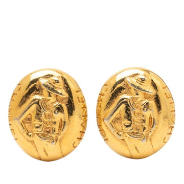 Chanel Clip-On Earrings Gold-