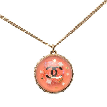Chanel Cc Logo Pendant Necklace Metal