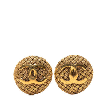 Chanel Cc Logo Clip-On Earrings Metal