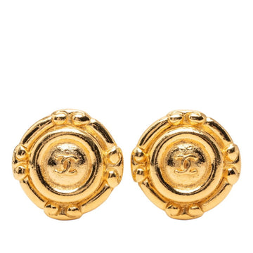 Chanel Cc Logo Clip-On Earrings Metal