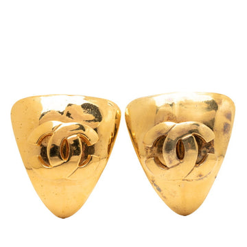 Chanel Cc Logo Clip-On Earrings Metal
