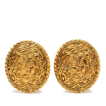 Chanel Clip-On Earrings Gold-
