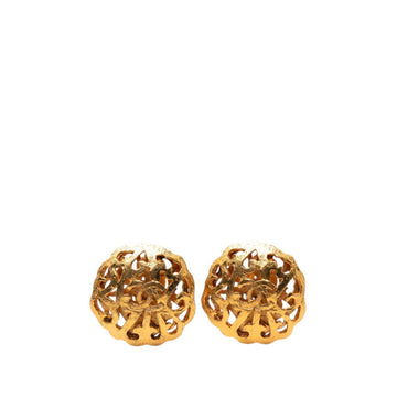 Chanel Cc Logo Clip-On Earrings Metal