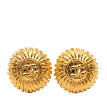 Chanel Cc Logo Clip-On Earrings Metal
