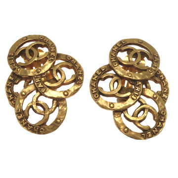Chanel Cc Logo Round Clip-On Earrings