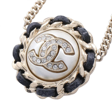 Chanel Cc Logo Circle Pendant Necklace