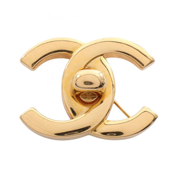 Chanel Cc Logo Turnlock Brooch Metal