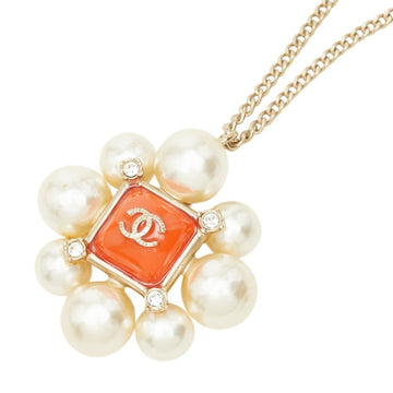 Chanel Cc Logo Pendant Necklace Metal