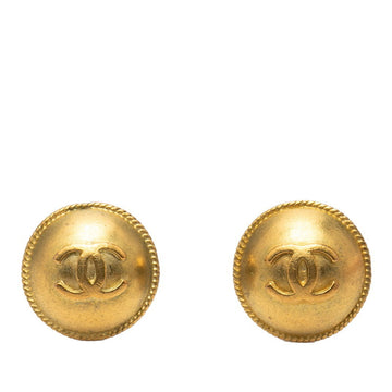 Chanel Cc Logo Clip-On Earrings Metal