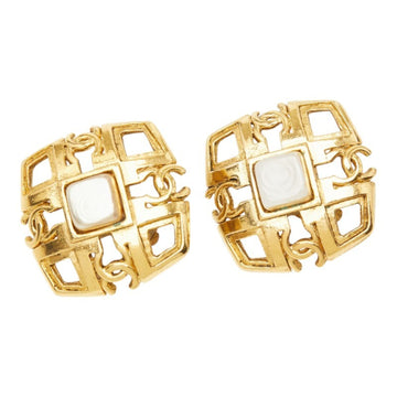 Chanel Cc Logo Clip-On Earrings Metal