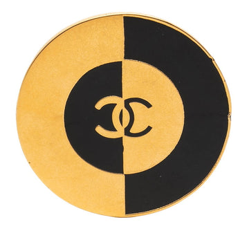 Chanel Cc Logo Brooch Gold-Tone Metal