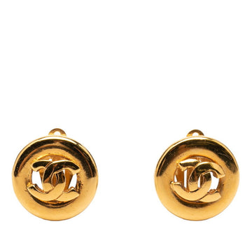 Chanel Cc Logo Clip-On Earrings Metal