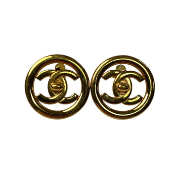 Chanel Cc Logo Clip-On Earrings Metal