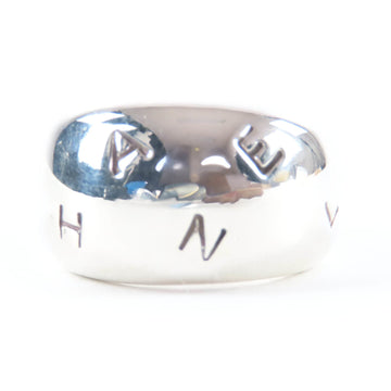 Chanel Vintage Band Ring Sterling Silver