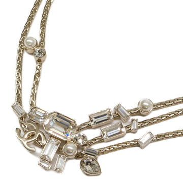 Chanel Cc Logo Pendant Necklace Metal