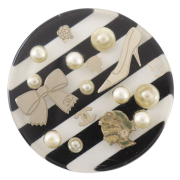 Chanel Vintage Ring Resin And Pearl