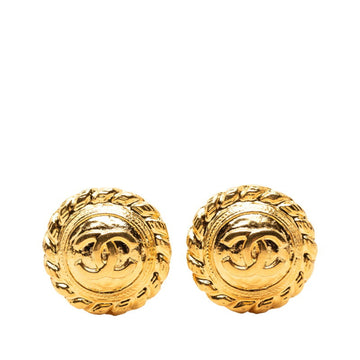 Chanel Cc Logo Clip-On Earrings Metal