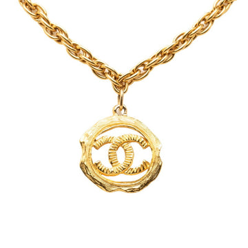 Chanel Cc Logo Pendant Necklace Metal