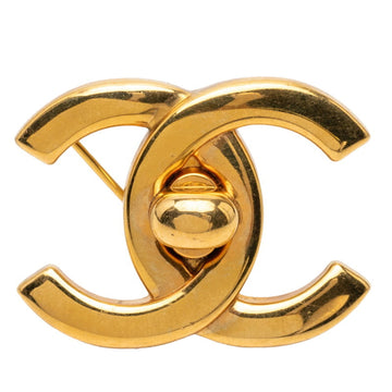 Chanel Cc Logo Turnlock Brooch Metal