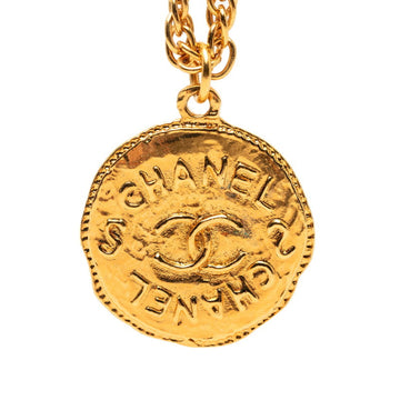 Chanel Cc Logo Pendant Necklace Metal