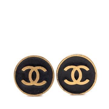 Chanel Cc Logo Round Clip-On Earrings