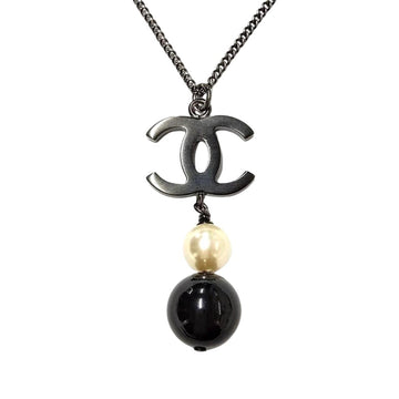 Chanel Cc Logo Pendant Necklace Metal
