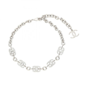 Chanel Cc Logo Pendant Necklace Sterling