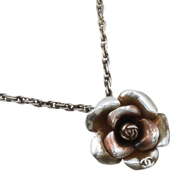 Chanel Cc Logo Flower Pendant Necklace
