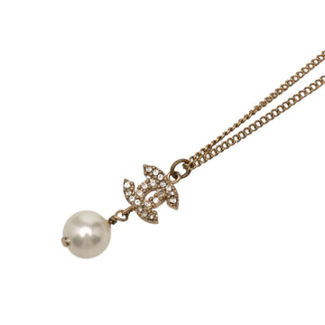 Chanel Cc Logo Pendant Necklace Metal