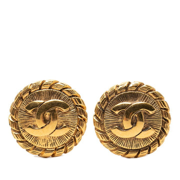 Chanel Cc Logo Clip-On Earrings Metal