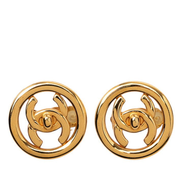 Chanel Cc Logo Turnlock Clip-On Earrings