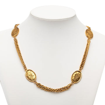 Chanel Cc Logo Chain Pendant Necklace