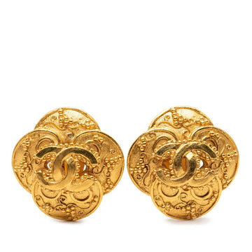 Chanel Cc Logo Clip-On Earrings Metal