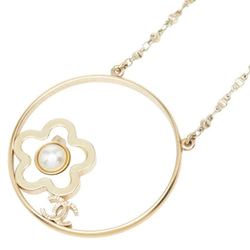 Chanel Cc Logo Pendant Necklace Metal