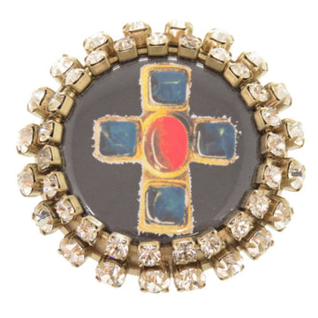 Chanel Cross Motif Brooch Metal And
