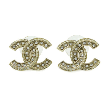 Chanel Cc Logo Stud Earrings Metal