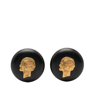 Chanel Clip-On Earrings Gold And Plastic