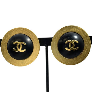 Chanel Cc Logo Circle Clip-On Earrings