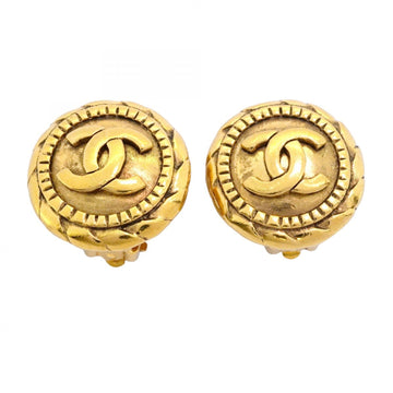 Chanel Cc Logo Circle Clip-On Earrings
