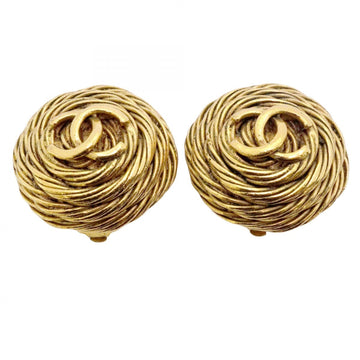 Chanel Cc Logo Clip-On Earrings Metal