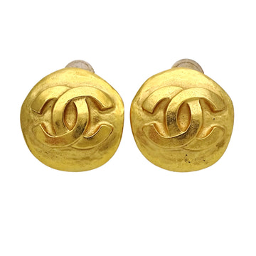 Chanel Cc Logo Round Clip-On Earrings