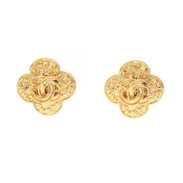 Chanel Cc Logo Flower Clip-On Earrings