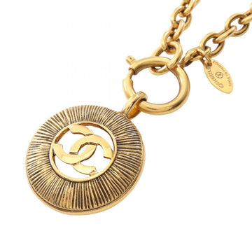 Chanel Cc Logo Pendant Necklace Metal