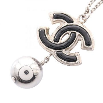 Chanel Cc Logo Pendant Necklace Sterling