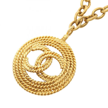 Chanel Cc Logo Pendant Necklace Metal
