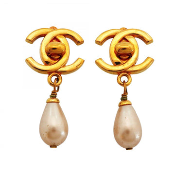 Chanel Cc Logo Turnlock Clip-On Earrings