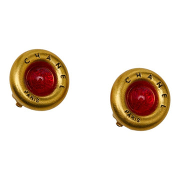 Chanel Vintage Earrings Gold-Tone Metal